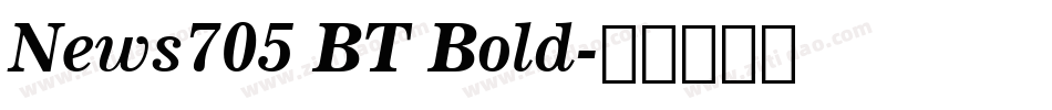 News705 BT Bold字体转换
